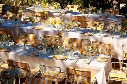 Table extérieur dréssé Le Provençal Hotel Giens